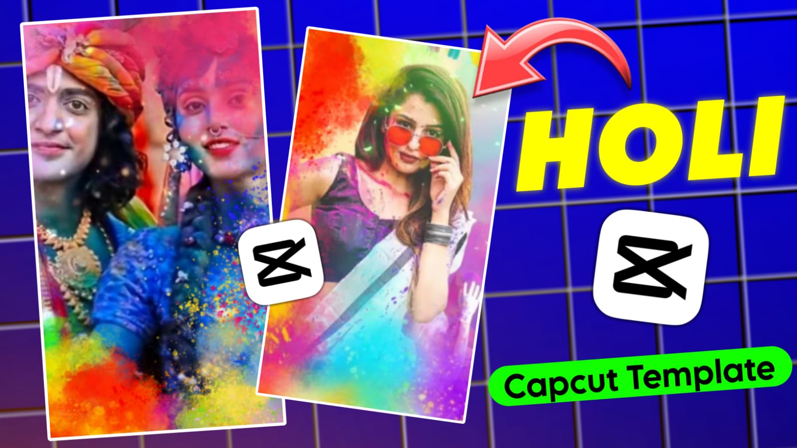 Happy holi capcut template